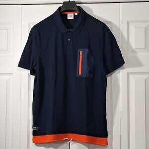 Lacoste Live Navy and Orange Polo Shirt